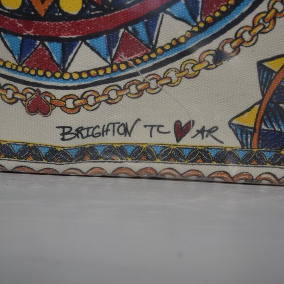 Brighton NWT Limited Edition Believe In Love Heart Canvas Tote Bag Retail $150 - Picture 10 of 11